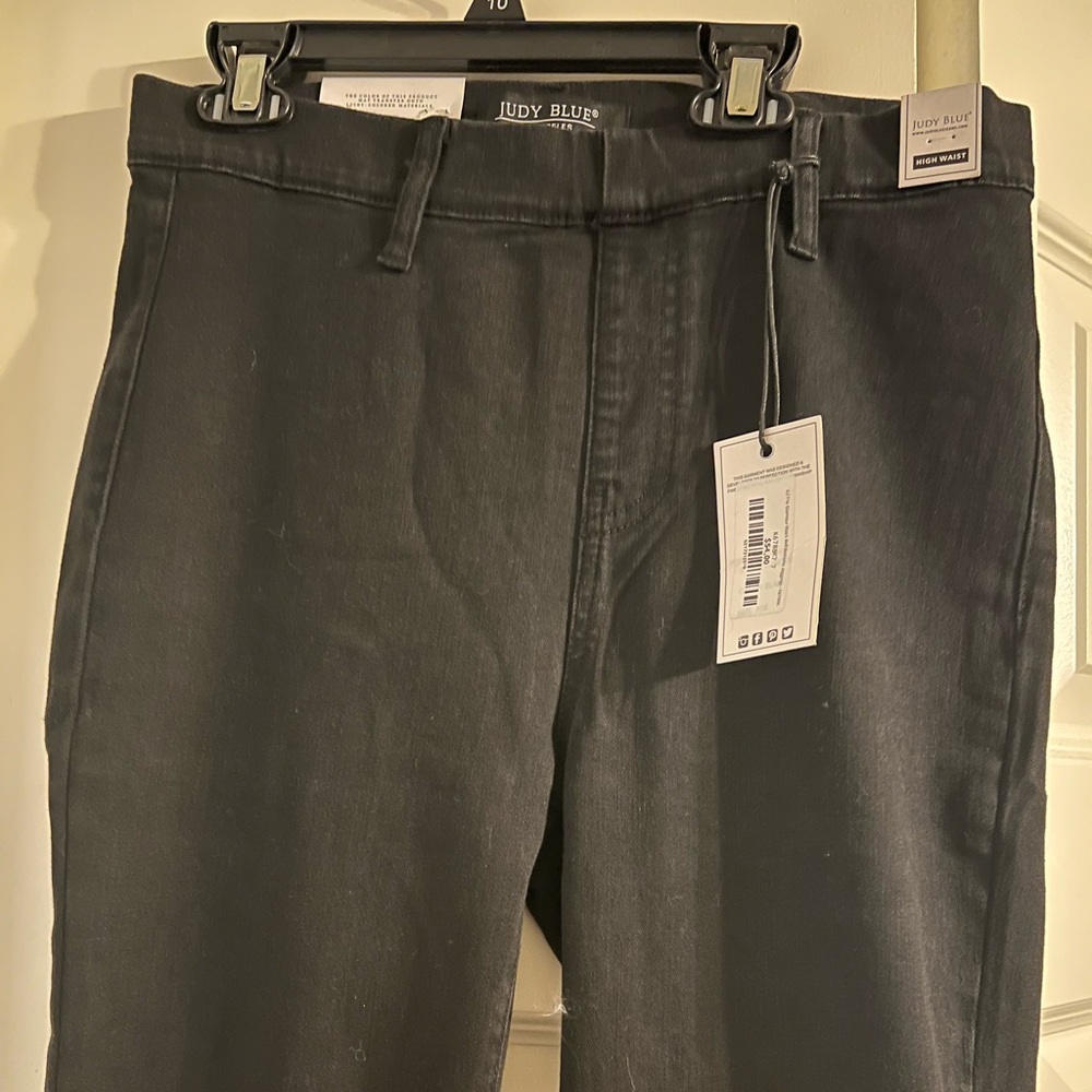 Judy Blue Black pull on high waist super flare jeggings